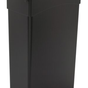 Continental Commercial 8322BK Trash Receptacle, 23 gal, Plastic, Black