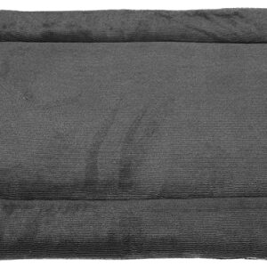Petmate 26595 Kennel Mat, 23-1/2 in L, 16-1/2 in W, Rectangle, Polyester Fill, Woven Plush Fabric, Gray