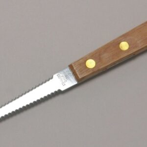 Chef Craft 21525 Grapefruit Knife, 3-1/2 in L Blade, Stainless Steel Blade, Wood Handle, Brown Handle