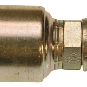Gates MegaCrimp G25170-0608 Hose Coupling, 3/4-16, Crimp x JIC, Steel, Zinc