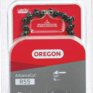 Oregon AdvanceCut R55 Chainsaw Chain, 16 in L Bar, 0.043 Gauge, 3/8 in TPI/Pitch, 55-Link