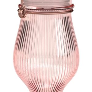 Perky-Pet 9104-2 Bird Feeder, Top-Fill, 24 oz, Nectar, 5-Port/Perch, Glass/Plastic, Rose Gold, 8-1/4 in H