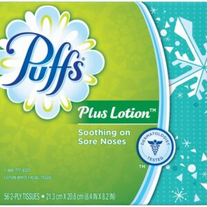 Puffs 34864 Facial Tissue, 8.4 in L, 8.2 in W, 2-Ply