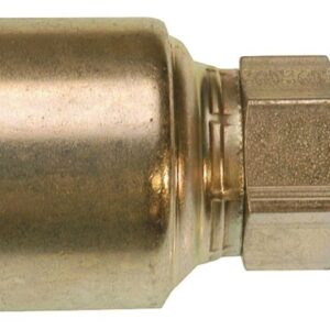 Gates MegaCrimp G25165-0810 Hose Coupling, 1/2 x 7/8 in Dia, 2.91 in, 7/8-14, Crimp x JIC, Straight Angle, Steel, Zinc