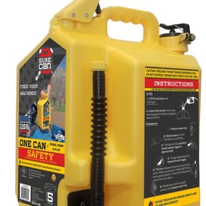 SUREcan SUR5SFD2 Safety Can, 5 gal, HDPE, Yellow