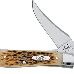Case 260 Folding Pocket Knife, 2.7 in L Blade, Tru-Sharp Surgical Stainless Steel Blade, 1-Blade, Amber Handle