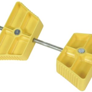 Camco USA 44622 Wheel Stop Chock, Plastic, Yellow, For: 26 to 30 in Dia Tires with Spacing of 3-1/2 to 5-1/2 in