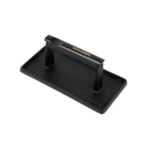 Razor 08821RZ Grill Press, 11.6 in L, 8.78 in W, Rectangular, Cast Iron/Wood, Stay-Cool Handle