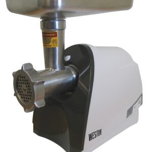 Weston 33-0201-W Meat Grinder and Sausage Stuffer, 575 W, Stainless Steel, White
