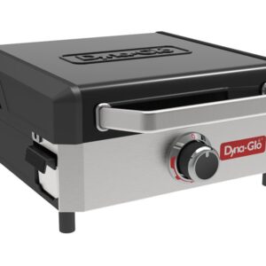 Dyna-Glo DGL260SNP Griddle Gas Grill, 18,000 Btu, LPG, 1-Burner, 260 sq-in Primary Cooking Surface, Stainless Steel