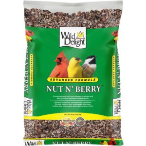 Wild Delight Nut Nâ Berry 366200 Wild Bird Food, Dry, Natural Flavor, 20 lb Bag