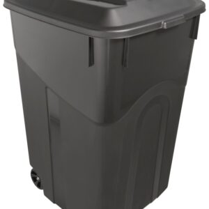 United Solutions TI0073 Wheeled Trash Can, 45 gal Capacity, Lid Closure