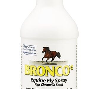 Farnam Bronco 100502328 Fly Spray, Liquid, Clear, Citronella, 32 oz Bottle