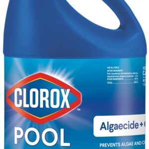 Clorox 42128CLX Algaecide and Clarifier, 128 oz, Liquid, Mild, Blue/Green