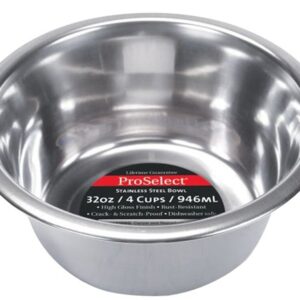 HiLo ZW150 32/5661 Pet Feeding Dish, S, 1 qt Volume, Stainless Steel