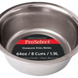 HiLo ZW150 64/56620 Pet Feeding Dish, M, 2 qt Volume, Stainless Steel