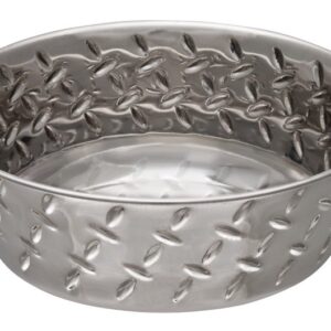 Loving Pets 7257 Pet Feeding Dish, XL, 3 qt Volume, Stainless Steel, Silver