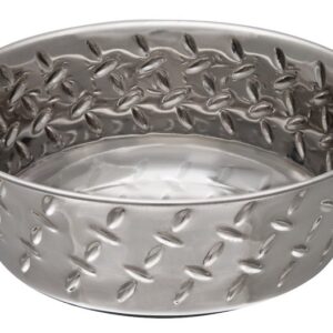 Loving Pets 7258 Pet Feeding Dish, 5 qt Volume, Stainless Steel, Silver