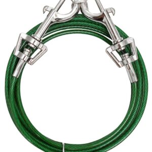 Boss Pet Q221200099 Tie-Out Belt, Swivel Snap End, 12 in L Belt/Cable, For: Small Dogs Up to 10 lb