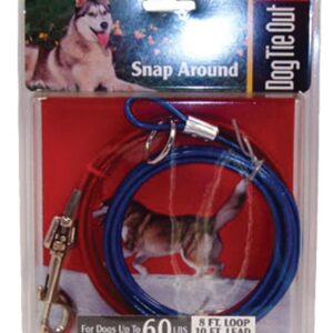 Boss Pet PDQ Q251500099 Pet Tie-Out Belt, 10 ft L Belt/Cable, For: Large Dogs up to 60 lb