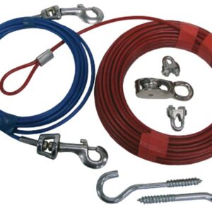 Boss Pet PDQ Q507000099 Dog Trolley System, 70 ft L Belt/Cable