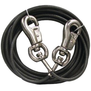 Boss Pet PDQ Q684000099 Super Beast Tie-Out, 40 ft L Belt/Cable, For: Dogs Up to 125 lb