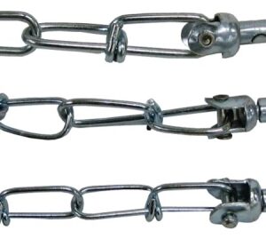Boss Pet PDQ 27210 Twist Chain with Swivel Snap, 10 ft L Belt/Cable, Steel, For: Large Dogs Up to 35 lb