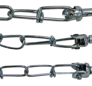 Boss Pet PDQ 27220 Pet Tie-Out Chain with Swivel Snap, Twist Link, 20 ft L Belt/Cable, Steel