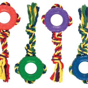 Chomper CTZ100M Dog Toy, M, Tredz Rope, Cotton/Rubber, Assorted