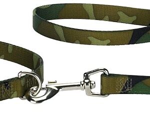Casual Canine ZA6751 66 43 Dog Lead, 6 ft L, 1 in W, Nylon, Camo Green