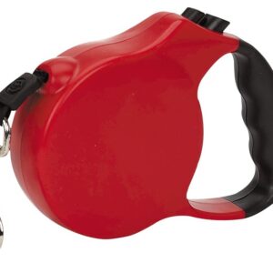 Casual Canine 11610 10 83 Belt Retractable Lead, 10 ft L, Red, Fastening Method: Snap Hook, S Breed