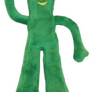 Multipet MP6674 09 Dog Toy, 9 in, Gumby Plush Toy, Cotton/Polyester/Squeaker