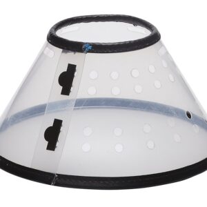 PetEdge TP7167 XS CL Elizabethan Collar, Fits Neck Size: 5-1/2 to 9-1/2 in, Cat, Dog, Polypropylene Plastic, Clear