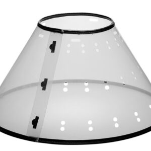 PetEdge TP7167 L CL Elizabethan Collar, Fits Neck Size: 11-1/2 to 18-1/2 in, Cat, Dog, Polypropylene Plastic, Clear