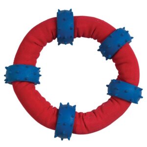 Chomper Gladiator WB11458 Dog Toy, Chew, Fetch, Toss, Tug Toy, Tuff Ring, Ballistic Nylon/Rubber