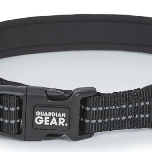 Guardian Gear ZA0006 12 30 Dog Collar, O-Ring Link, 12 to 30 in L Collar, Nylon, Jet Black