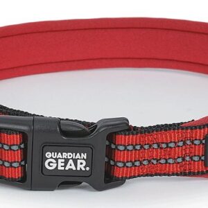 Guardian Gear ZA0006 12 83 Dog Collar, O-Ring Link, 12 to 83 in L Collar, Nylon, True Red