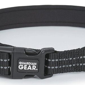 Guardian Gear ZA0006 20 30 Dog Collar, O-Ring Link, 20 to 30 in L Collar, Nylon, Jet Black