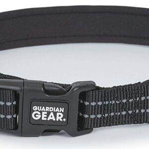 Guardian Gear ZA0006 24 30 Dog Collar, O-Ring Link, 24 to 30 in L Collar, Nylon, Jet Black