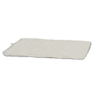Slumber Pet ZA427 47 55 Dog Mat, 47-3/4 in L, 29-3/4 in W, Acrylic/Polyester Sherpa Cover, Natural