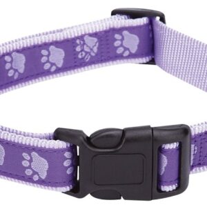 Casual Canine ZA8871 14 79 Dog Collar, 14 to 20 in L Collar, 5/8 in W Collar, Nylon, Purple