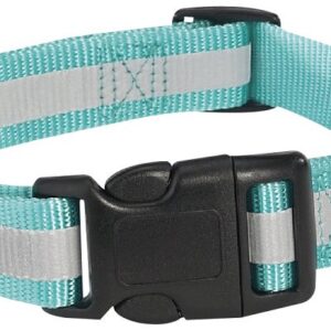 Guardian Gear ZA984 10 19 Dog Collar, 10 to 16 in L Collar, 5/8 in W Collar, Nylon, Blue, Reflective Taping
