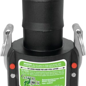 Green Leaf GLP 150 C Cam Lever Coupling, 1-1/2 in, Female x Hose Barb, Glass Filled Polypropylene