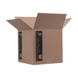 Duck 280349 Kraft Box, 14 in L, 14 in W, 32 lb Capacity, Brown