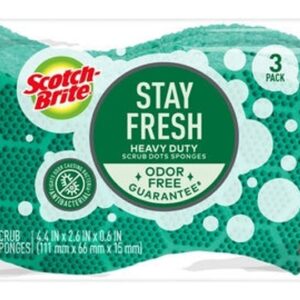 Scotch-Brite 30303-8 Scrub Dots Sponge, 4.4 in L, 2.6 in W