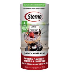Sterno 20602 Cooking Fuel, 2.05 oz Can, 45 min Burn Time