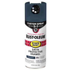 Stops Rust 383422 Rust Preventative Spray Paint, Satin, Midnight Blue, 12 oz, Can
