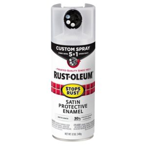 Stops Rust 383424 Rust Preventative Spray Paint, Satin, Arctic White, 12 oz, Can