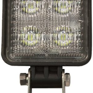 PM V904-MV Square Work Light, 0.43/0.98 A, 12/24 V, 4-Lamp, LED Lamp, 700 Lumens Lumens, 6300 K Color Temp, Black