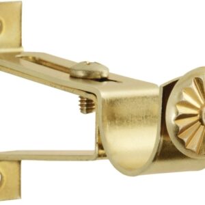Kenney KN819 Cafe Rod Bracket, Decorative, For: 5/8 in Dia Cafe Rods, Brass